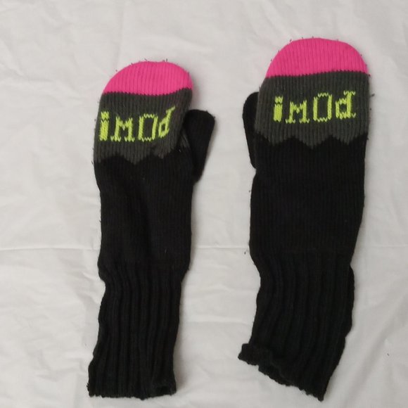 Warm Winter Gloves Women / Men/ Child Double with word POW! - Picture 2 of 3